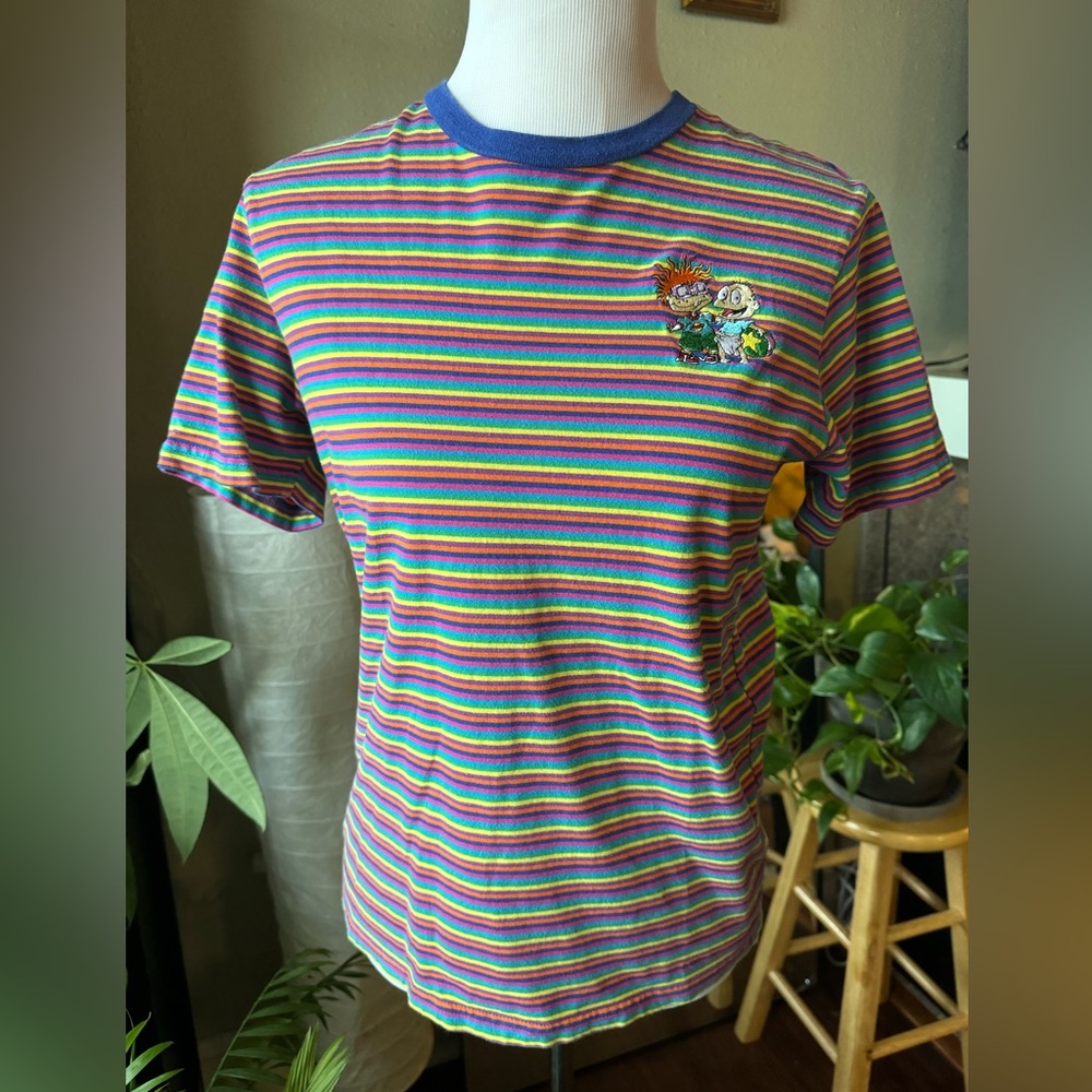 Small men’s Nickelodeon Rugrats multicolor striped tee